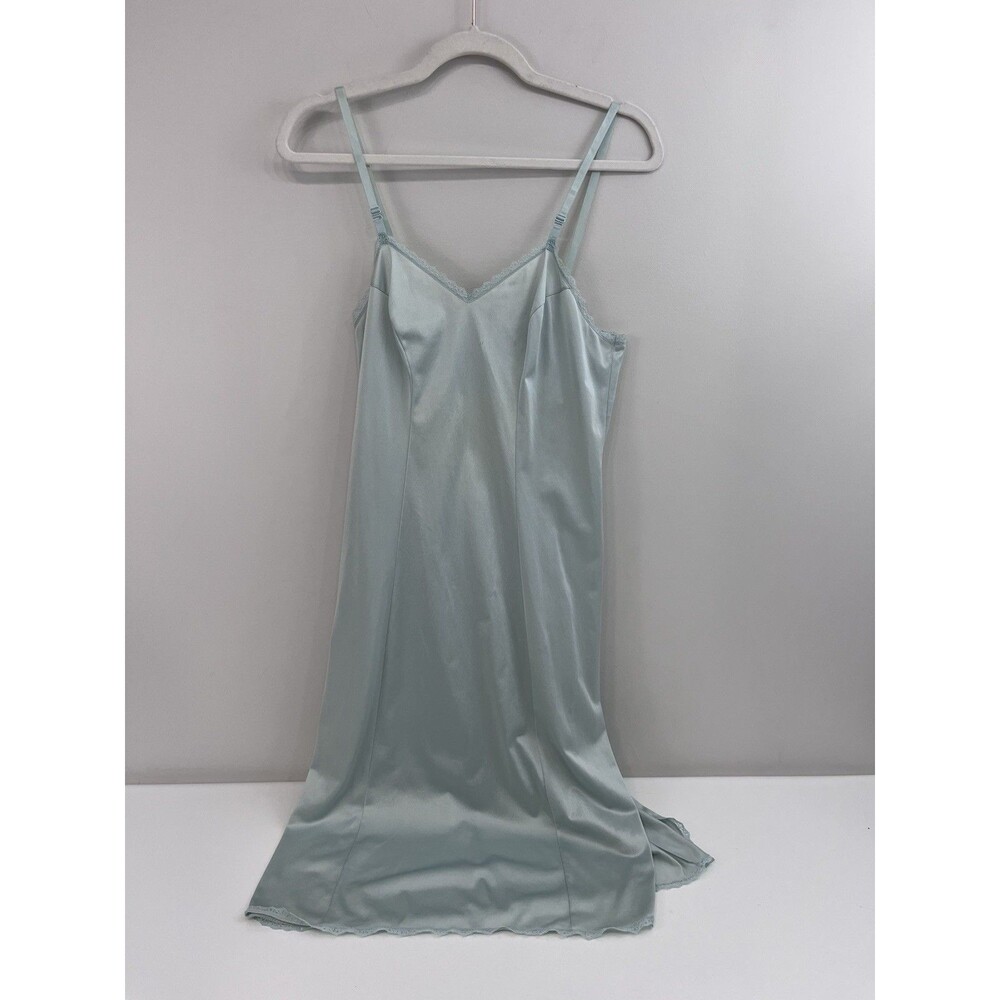 Vintage Vanity Fair Slip Dress Nightgown Size Large 34 Lace Trim